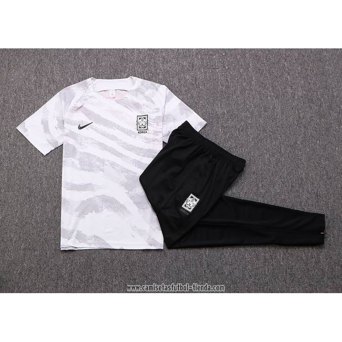 Chandal del Corea del Sur 2022 2023 Manga Corta Blanco